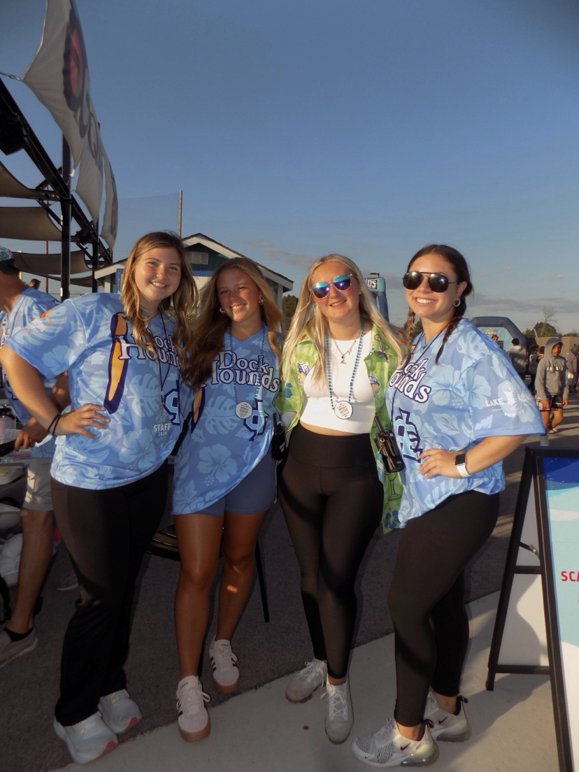 This is Piper at her summer job with the Lake Country Dockhounds